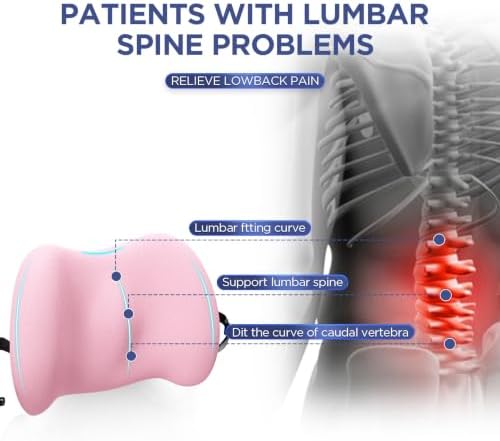 Lumbar Support Pillow for Office Chair, Memory Foam Car Back Cushion - Image 2