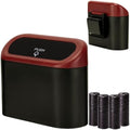 Ginsco Mini Car Trash Can with Lid, Small Car Garbage Can, Cute Leakproof ABS by Ginsco