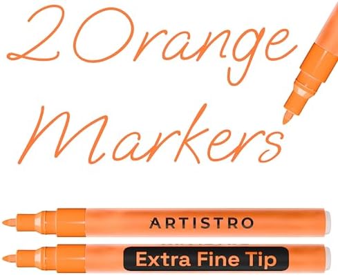 ARTISTRO Orange Acrylic Paint Markers by ARTISTRO