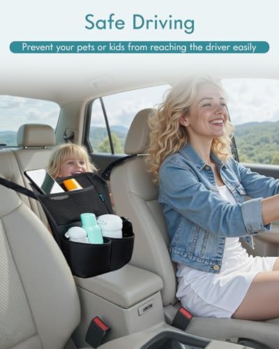FLORICH Car Organizer Storage Between Seats, Leather Seat Organizer Purse - Image 3