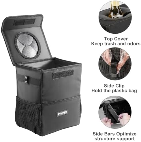 Ryhpez Car Trash Can with Lid - Image 3