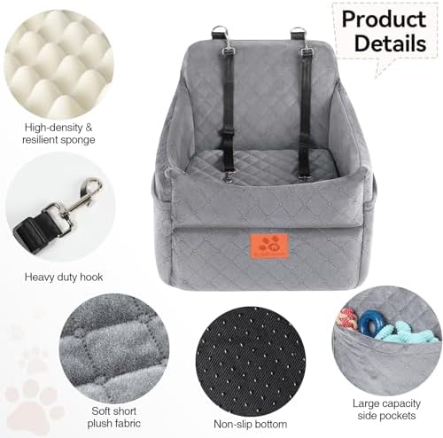 GL GLENSLAVE Dog Car Seat for Small/Medium Dogs, Dog Booster Car Seats - Image 5
