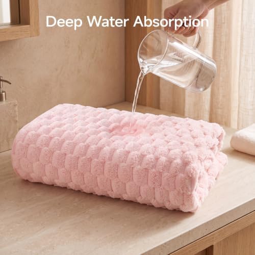 REDKISS Pink Microfiber Bath Towels Lagre - Image 5