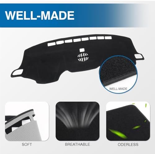 KUST Black Dash Cover for Honda CR-V CRV 2017-2022 Left Hand Driving Non-Slip - Image 4
