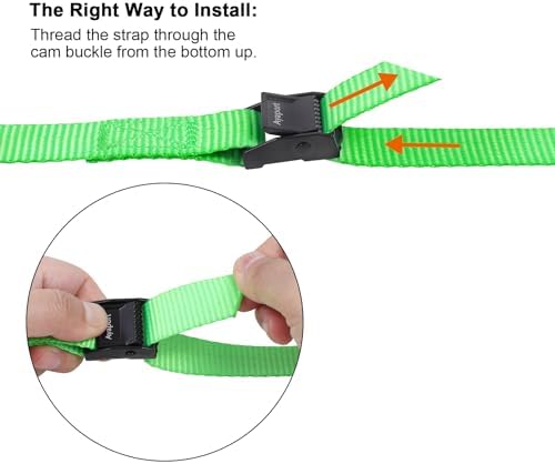 Ayaport Lashing Straps with Buckles Adjustable Cam Buckle Tie Down Cinch Strap - Image 4