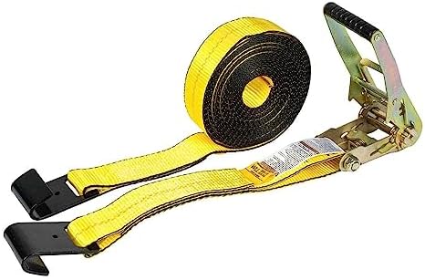 Mytee Products 2 inch x 27' Heavy Duty Tie-Down Ratchet Straps w/Flat Hook - Image 2