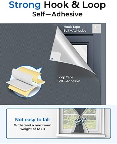 Sumobaby Blackout Curtains for Bedroom 75"x57" Portable No Drill Blackout Blinds - Image 3