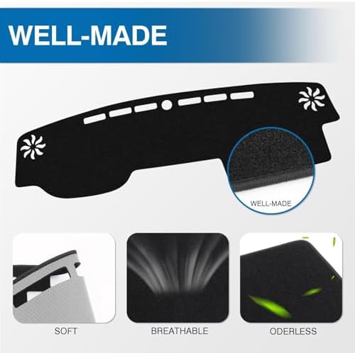 KUST Black Dash Cover for Toyota 4Runner 2010-2024 Non-Slip Dashboard Cover - Image 4
