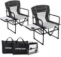 2 Pack Camping Chairs with Side Table & Cup Holder 400 lbs by Unknown
