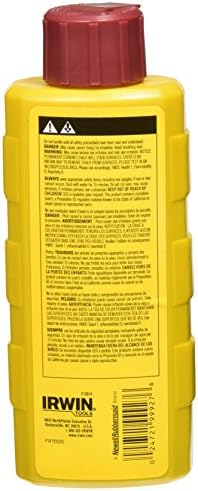 IRWIN Tools STRAIT-LINE Permanent Staining Marking Chalk, Crimson Red - Image 2