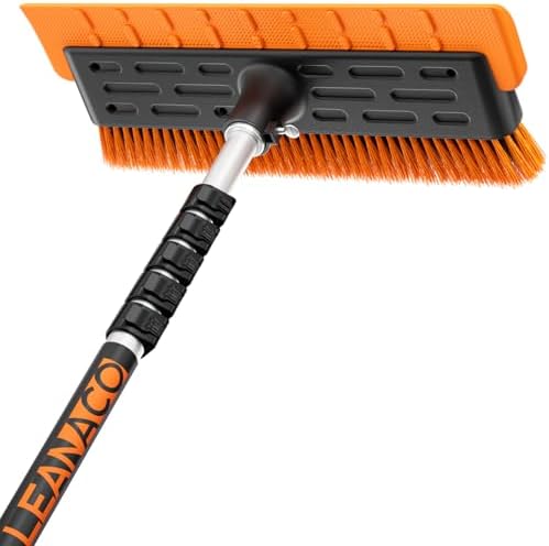 Year-Round Roof Rakes for Snow, Leaves & Moss – 16” No-Scratch Foam Blade & by Leanaco