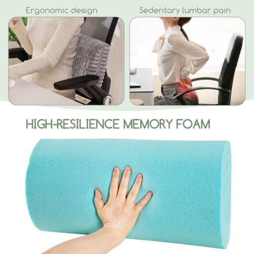Lumbar Support Pillow for Recliner Chair/Office Chair/Couch, Memory Foam Back - Image 4