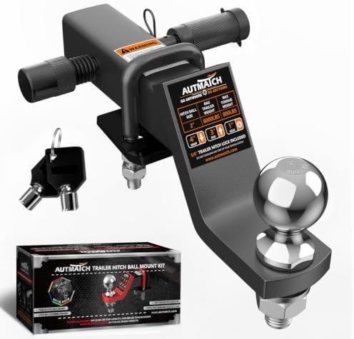 AUTMATCH Trailer Hitch Ball Mount by AUTMATCH