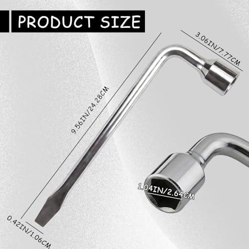 19mm Car Spare Tire Lug Wrench, L-Shaped Socket Tire Wrench - Image 2