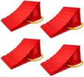 HOXWELL 2 Pair Wheel Chocks for Travel Trailers, Non Slip Heavy Duty Red Wheel by HOXWELL