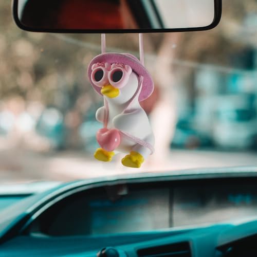 Cool Swinging Duck Car Hanging Ornament, Pendant Interior Rearview Mirror - Image 3