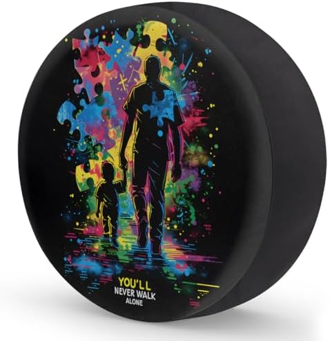 Autism Man Design Spare Tire Cover Dust-Proof Wheel Protector - Image 2