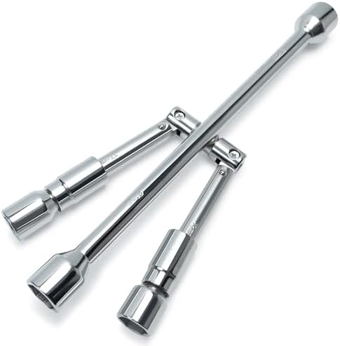 TONDA 4 Way Lug Wrench, Foldable Tire Iron, Lug Nut Wrench, 17/19/21/23mm by TONDA