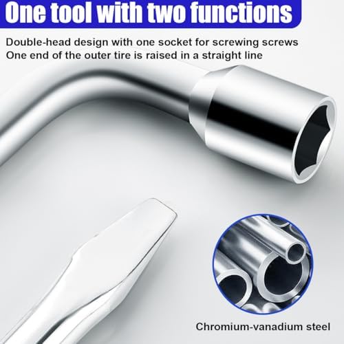22mm Car Spare Tire Lug Wrench, L-Type Auto Tire Replacement Tool - Image 5