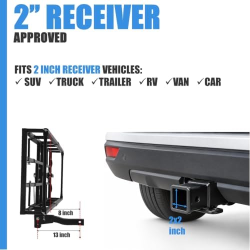 Hitch-Mount Bike Rack for Ebike Heavy-Duty - Image 7