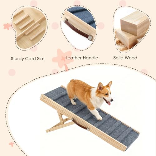 Dog Ramp for Bed, 43.3" Pet Ramp for Small & Large Dogs - Image 3