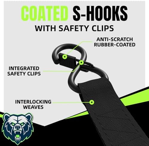 Retractable Ratchet Straps, 1 Inch x 12 Feet Heavy Duty Tie Downs, 1760lb Break - Image 5
