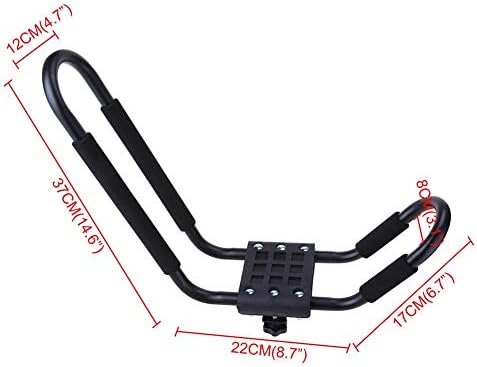 Kayak Carrier Rack Set Heavy Duty J Shape Canoe Boat Surf Ski Roof Top Mount - Image 2
