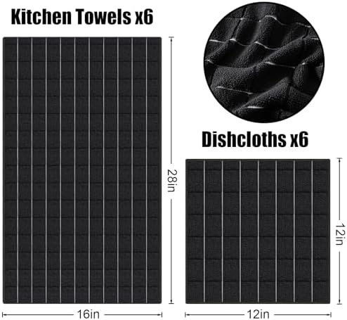Homaxy Microfiber Kitchen Towels and Dishcloths Sets, 20 Pack - Image 6