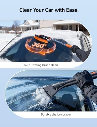 AstroAI 46" Extendable 2-in-1 Snow Brush & Ice Scrapers - Image 4