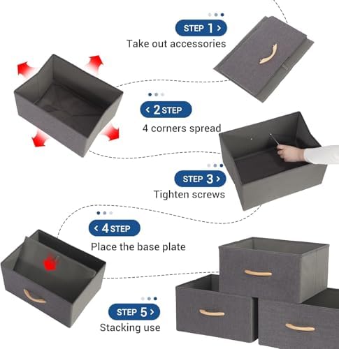 Large Storage Bins, Foldable Storage Baskets - Image 4