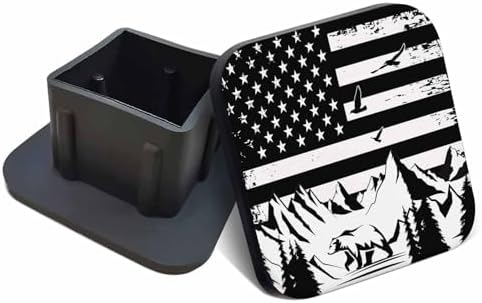 Swono Truck Tow Hitch Cover Lonely Bear in the Mountains 2 Inch Rubber Tow by Swono