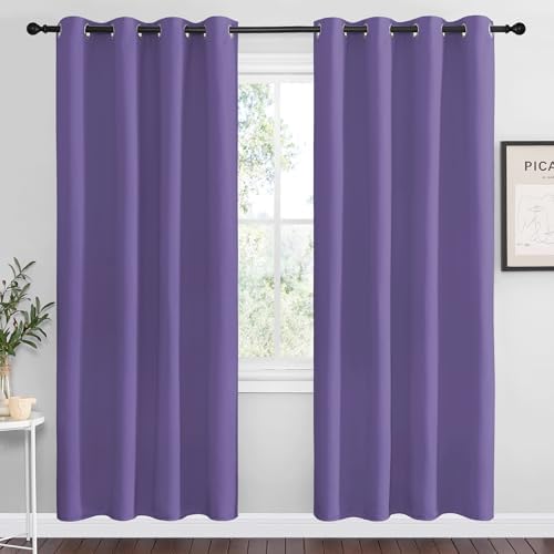 NICETOWN Lilac Purple Blackout Curtains 78" Long, 2 Pieces by NICETOWN