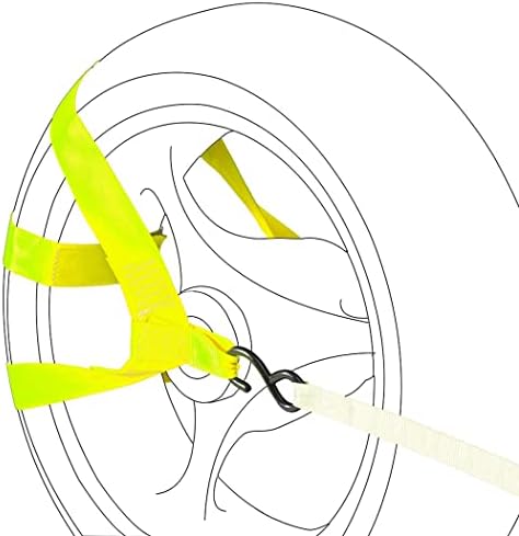 MOTO4U Universal Motorcycle Rear Wheel Tie down Strap in Yellow - Image 3
