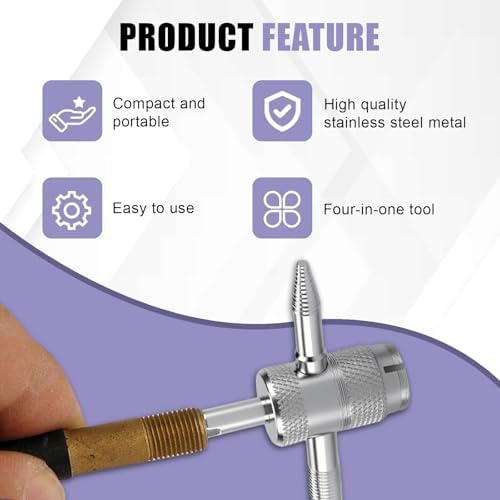 vvag 2PCS 4-Way Valve Stem Core Removal Tool, Tire Valve Core Removal Tool - Image 4