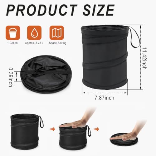 2 PCS Instant Pop Up Trash Can – Collapsible Waterproof Mini Trash Can - Image 2