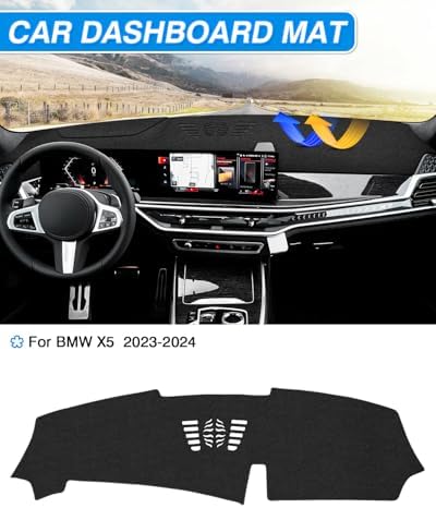 CARTIST Black Dash Cover for BMW X5 2023 2024 2025 2026 Dashboard Cover Mat - Image 3