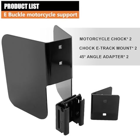 2Pack E-Track Wheel Chock for Motorcycle, E Track Dirt Bike Wheel Chocks - Image 4