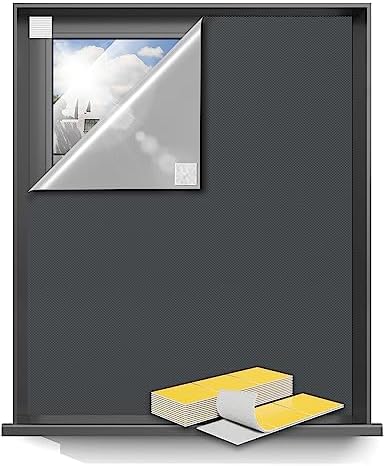 Sumobaby Blackout Curtains for Bedroom 75"x57" Portable No Drill Blackout Blinds by Sumobaby