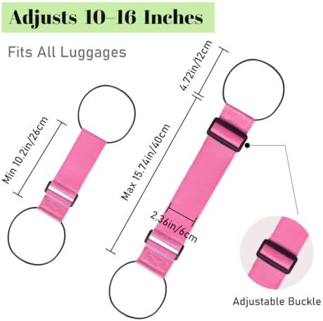 2 Pack Multi Use Strong Adjustable Luggage Connector Straps - Image 2
