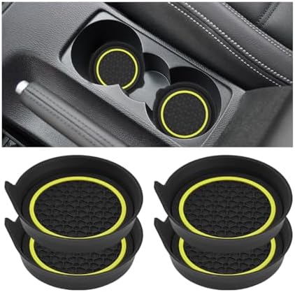 HZEL 4PCS 2.75 Inch PVC Car Cup Holder Coasters by Unknown