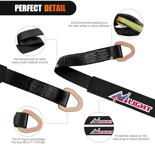 Nilight 2" x 38" Axle Tie Down Straps - Image 3