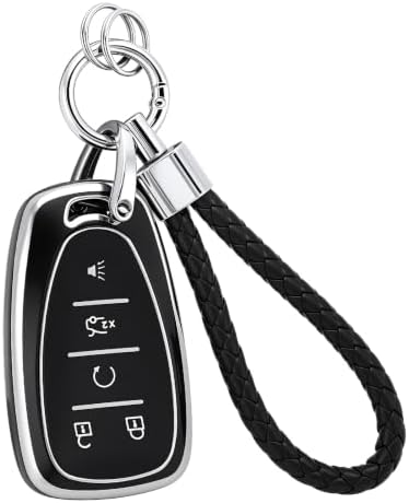 PIFOOG Black Key Fob Cover Fit for Chevy Equinox Malibu Traverse Camaro by PIFOOG