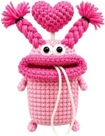 Crochet Key Case for Car Keys, Handmade Drawstring Cover by Unknown