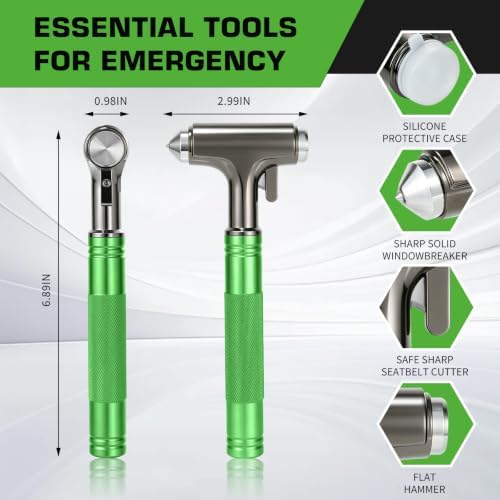 Car Safety Hammer, Metal Window Breaker - Image 2