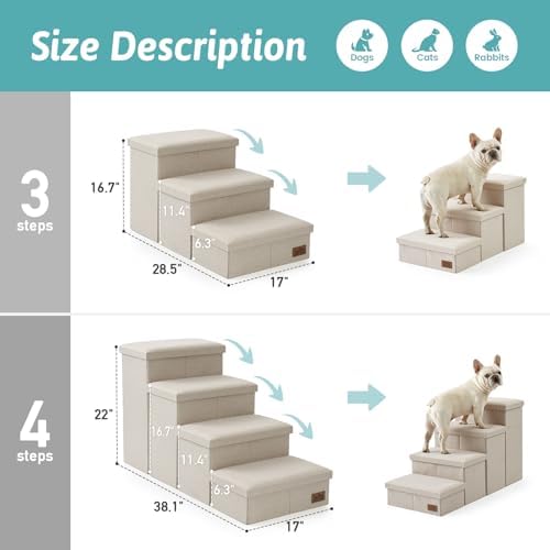 COZY KISS Dog Stairs with Storage - Image 3