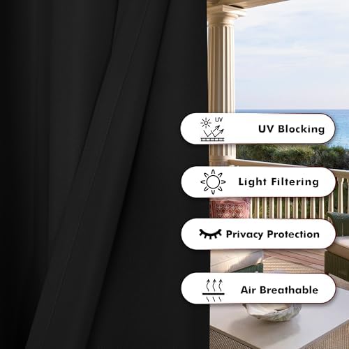 BONZER Outdoor Curtains for Patio Waterproof Thick - Image 4