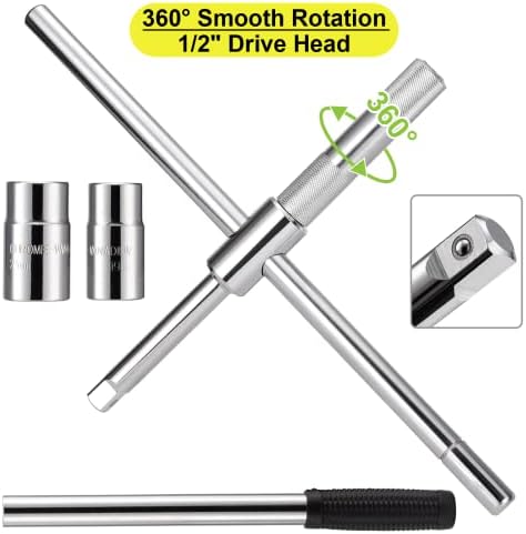 Spurtar Extended 4 Way Lug Wrench, Tire Iron Lug Nut Wrench, Tire Nut Remover - Image 3