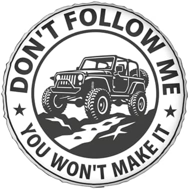 Don't Follow Me Spare Tire Cover SUV Trailer Truck RV 16 Inch - Image 2
