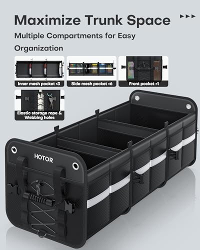 HOTOR Trunk Organizer for SUV – Car Storage Box Collapsible Car Organizer - Image 3