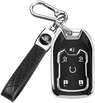 for Chevy GMC Key Fob Cover 6 Buttons Key Case 2016-2025 by MILDEAST
